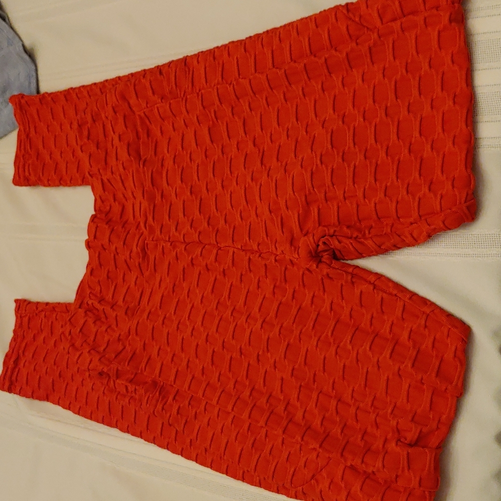 Red leggings